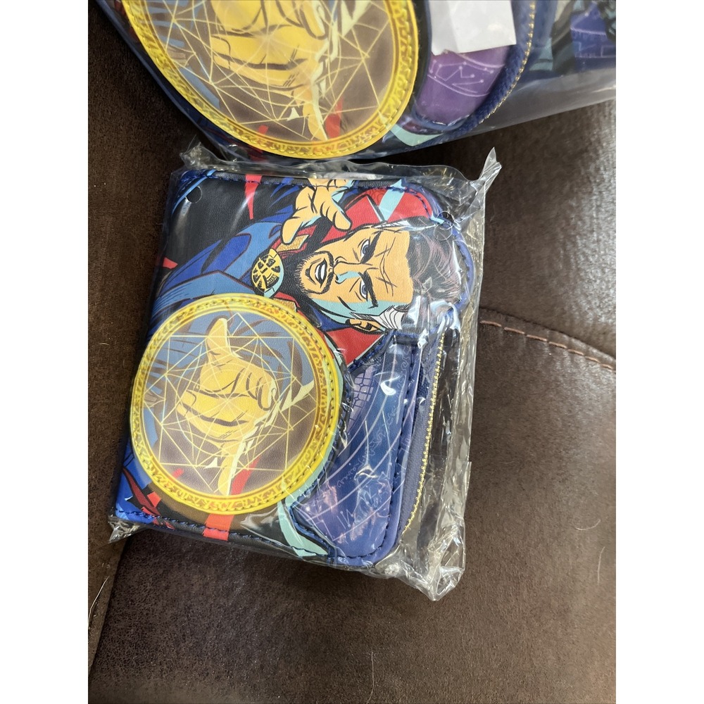 NWT Loungefly Marvel Comic Dr Strange Multiverse of Madness Wallet/Backpack set - Picture 11 of 12